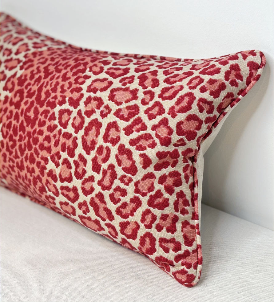 Colefax & Fowler Panthera Cushion Red