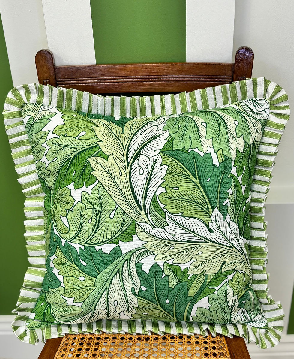 William Morris Acanthus Cushion Leaf Green