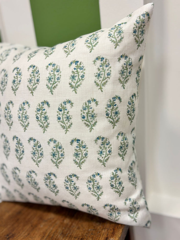 Lee Jofa Indiennes Paisley Cushion Sea