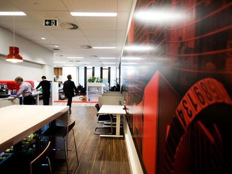 Office staff breakout space fitout in Christchurch