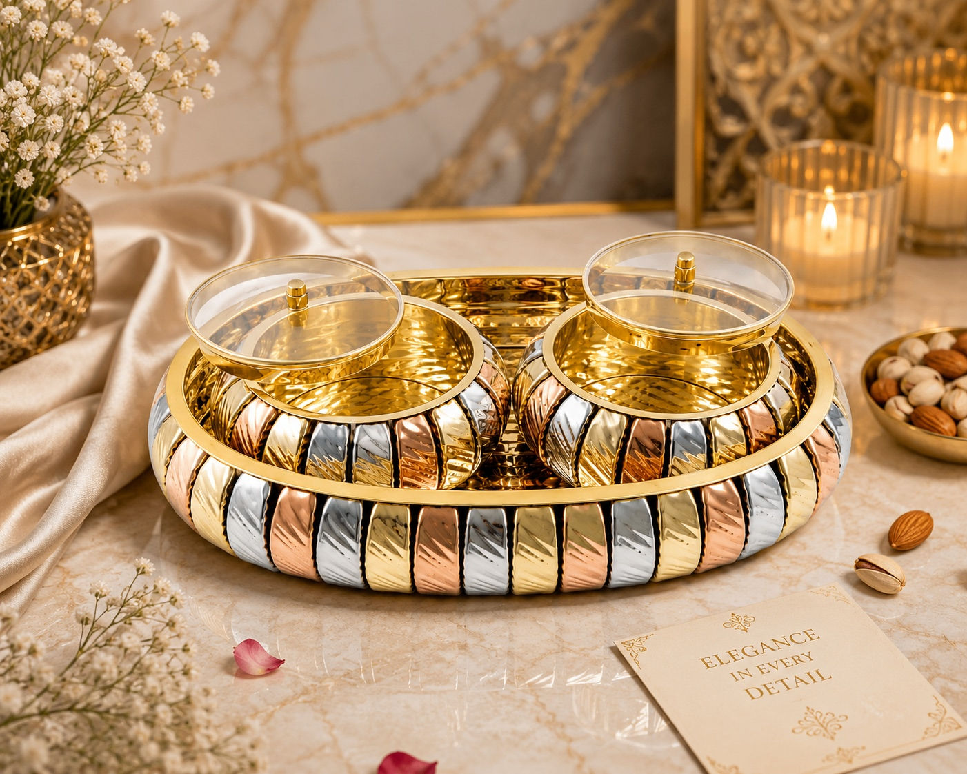 Brass Jars Set- Perfect for Gifting