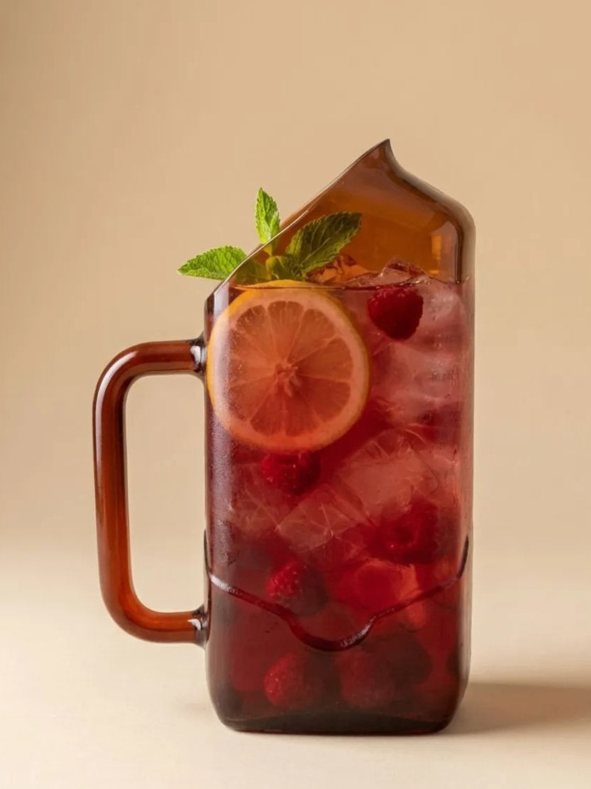 Brown Ballentine Glass Water Jug I Upcycled Glass I 1Ltr