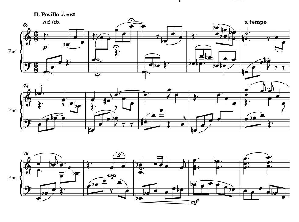 Miniatura: Latin American Street Scenes for Piano: PDF Score.