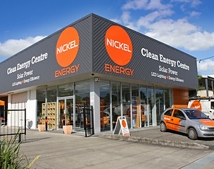 Shopfront signage for Lismore Nickel Energy Clean Energy Centre solar power