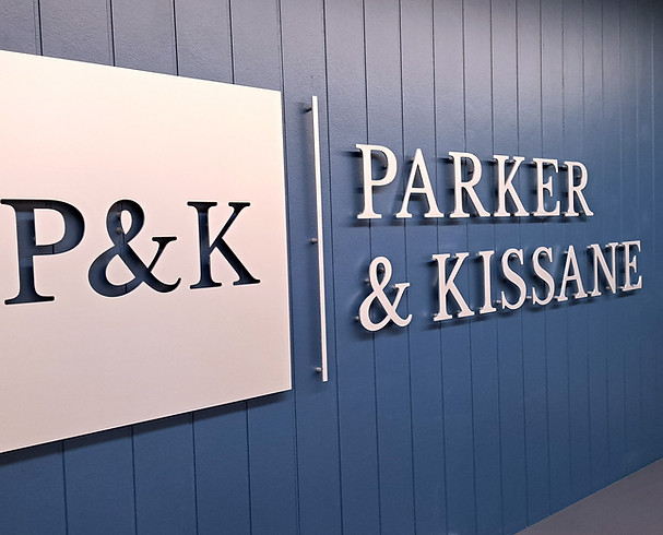 P&K Parker & Kissane office sign