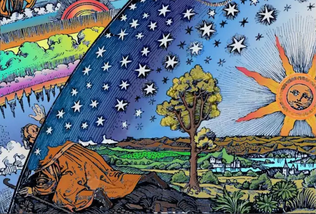 Man peers beyond the earth into a cosmic sky, reflecting transpersonal coaching, psychedelic integration coaching, ketamine integration therapy, and gnosticism.