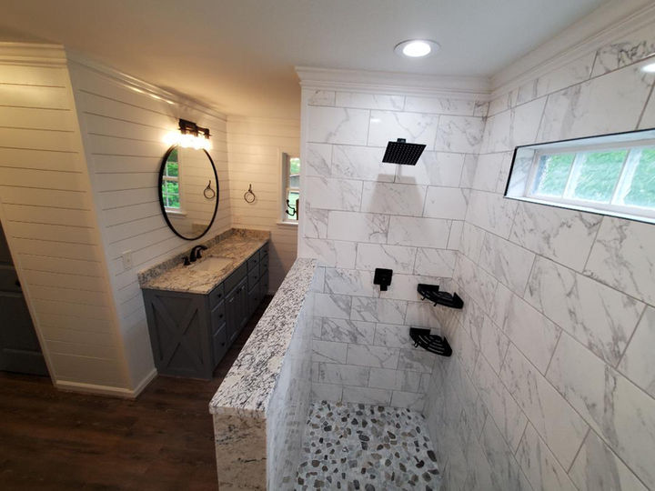 Shower and bathroom