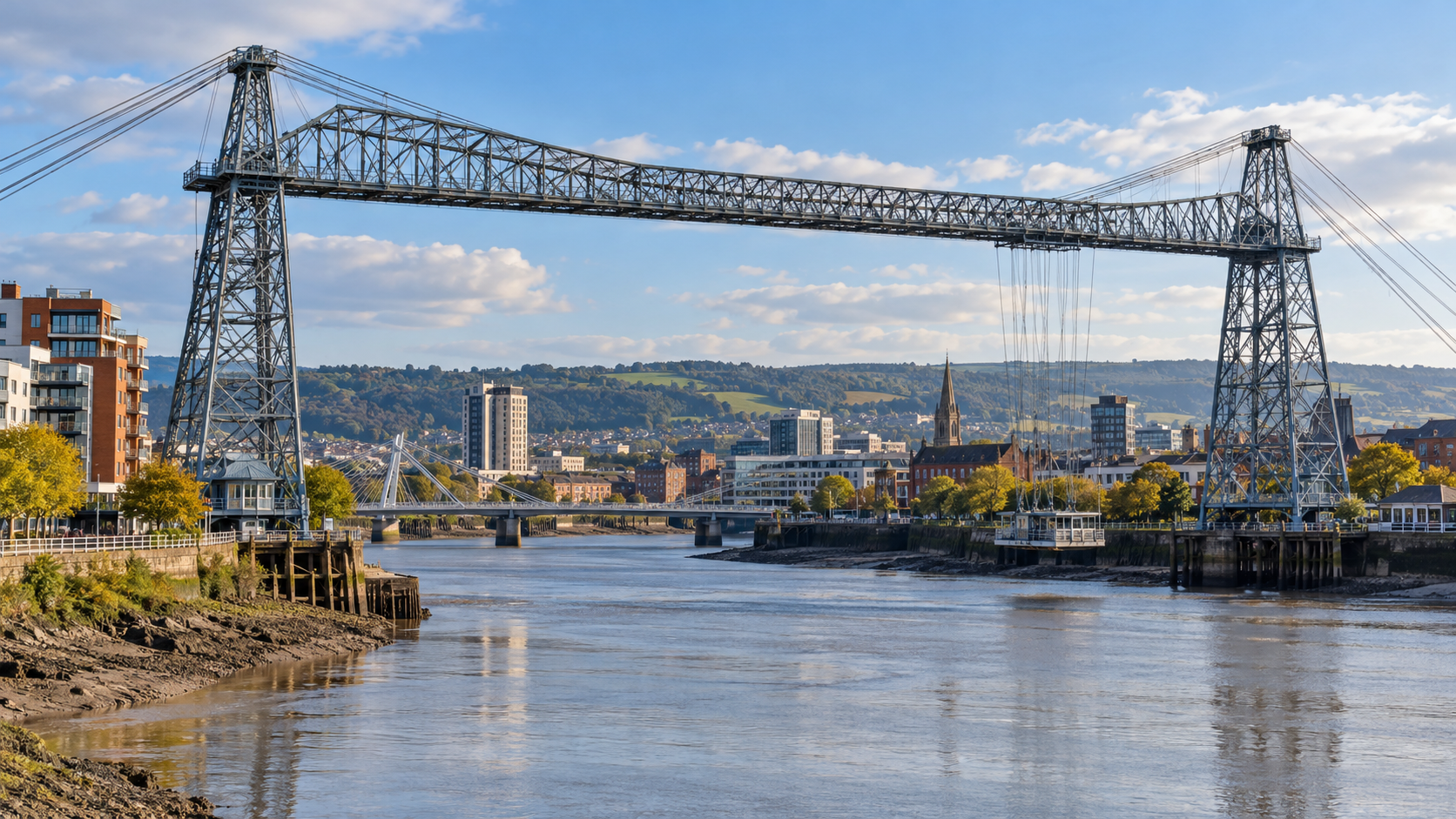 Newport Transporter Bridge over the River Usk representing spray cork insulation services in Newport