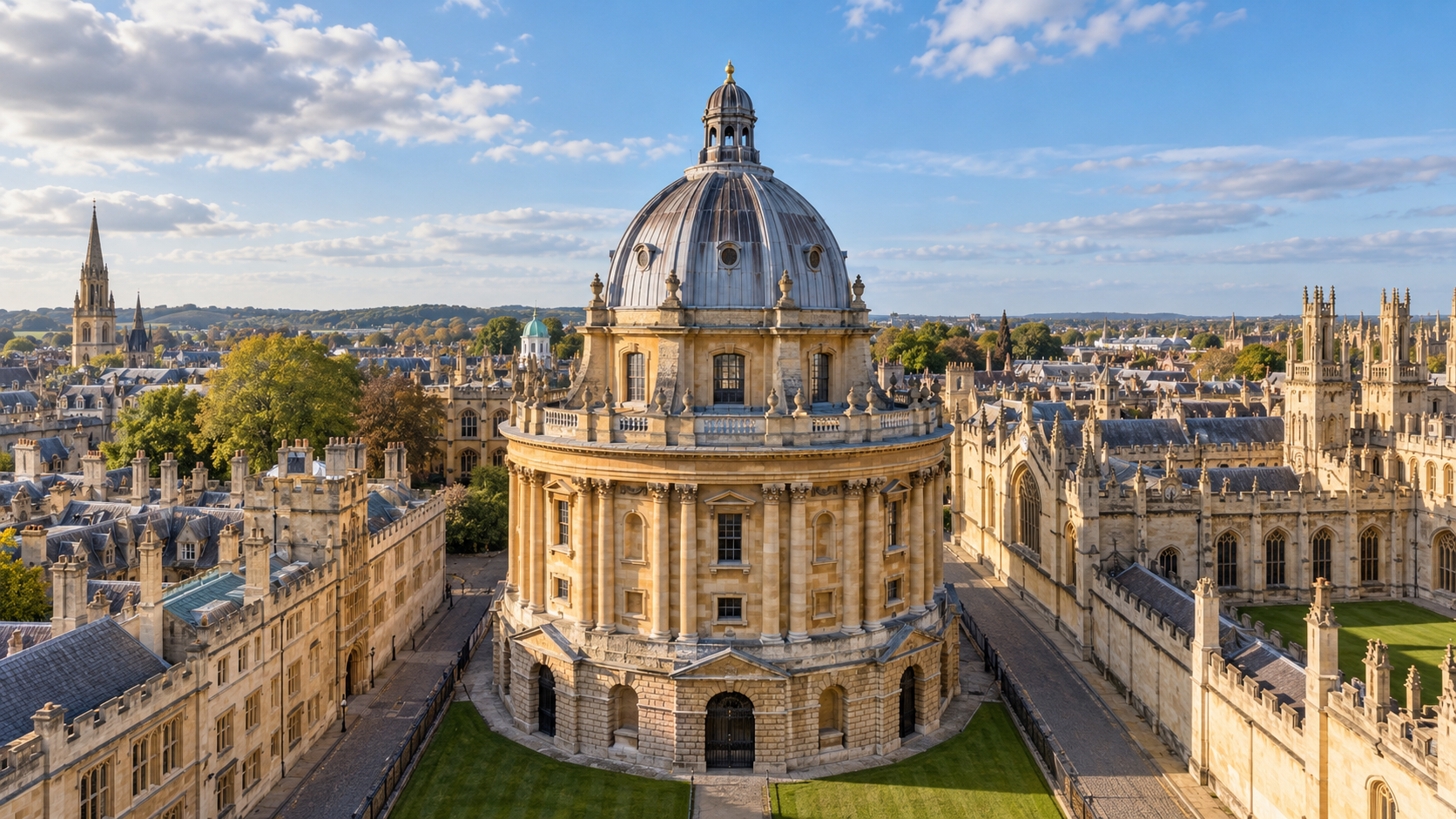 Radcliffe Camera and Oxford skyline representing spray cork insulation services in Oxford
