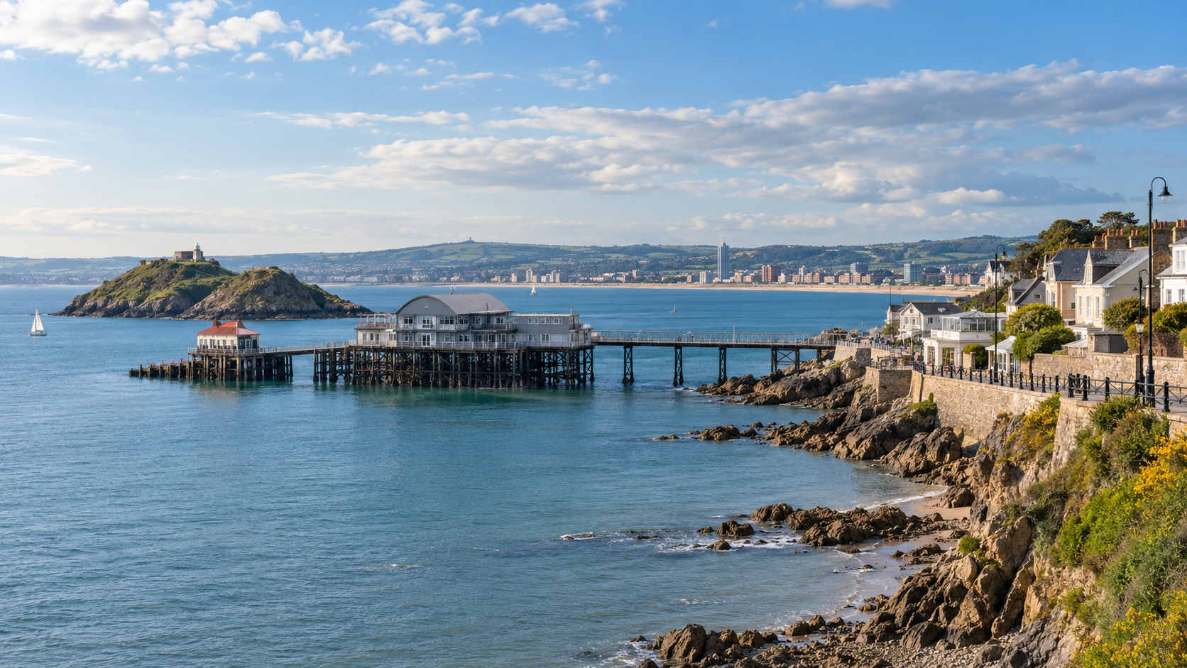 Swansea Bay and waterfront representing spray cork insulation services in Swansea