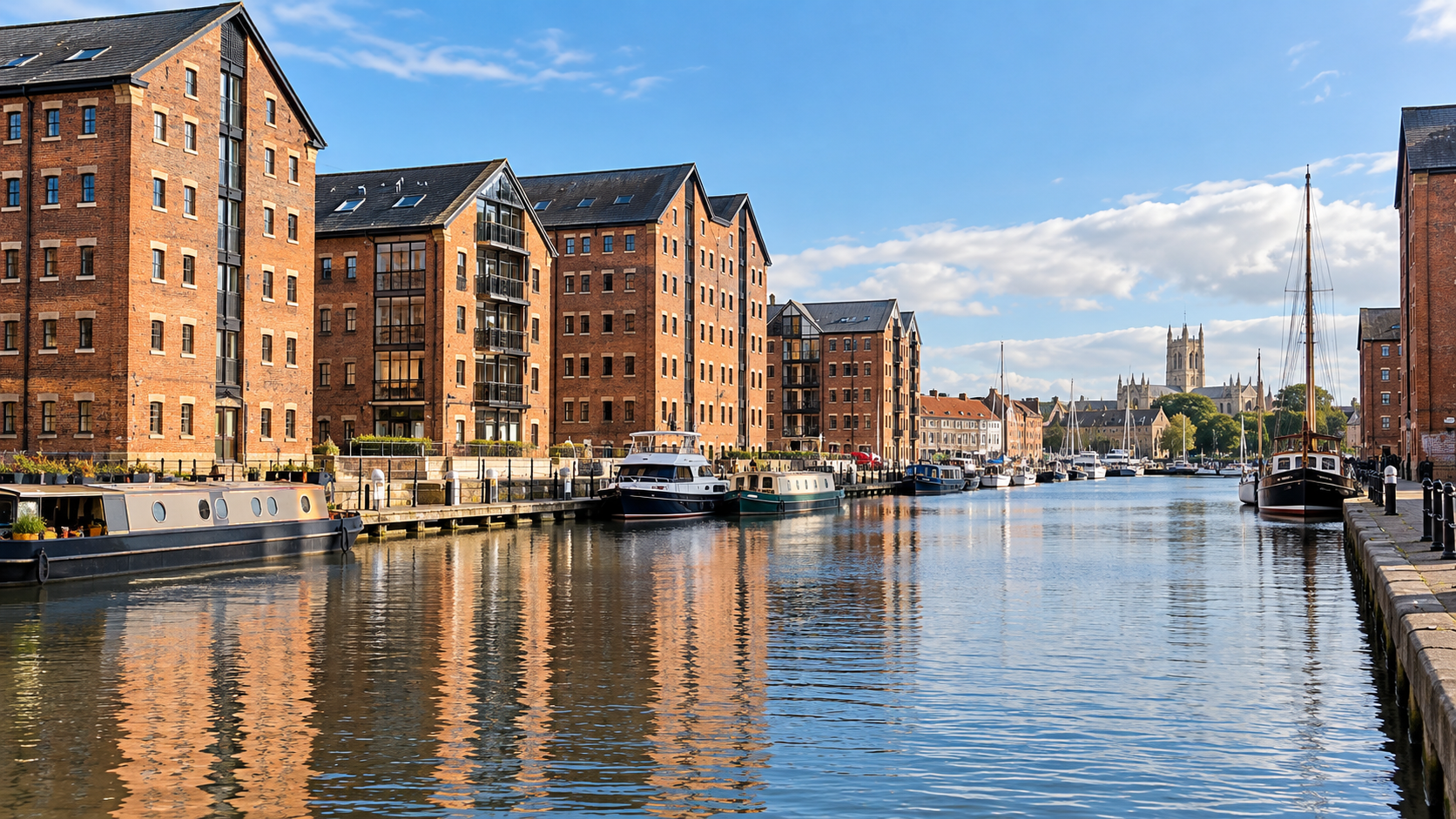 Gloucester Docks and historic waterfront representing spray cork insulation services in Gloucester