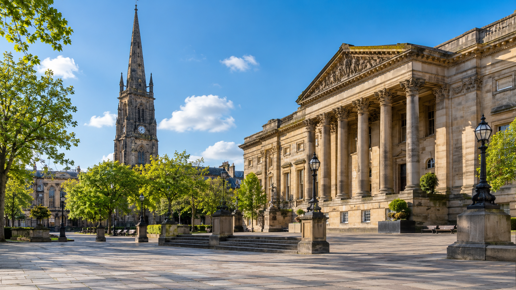 Harris Museum and central Preston representing spray cork insulation services in Preston