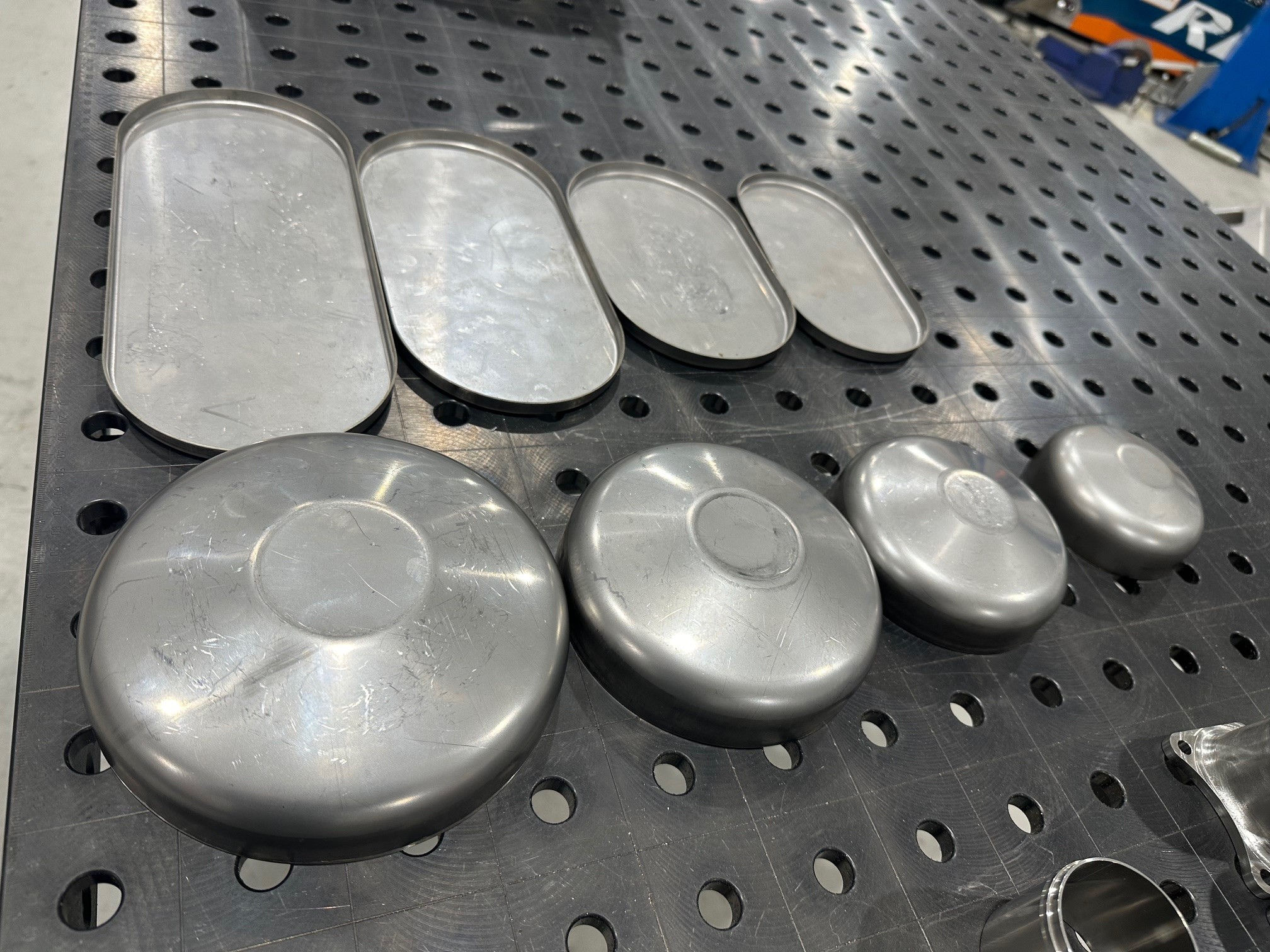 Flat Oval Silencer End Caps 1.2mm