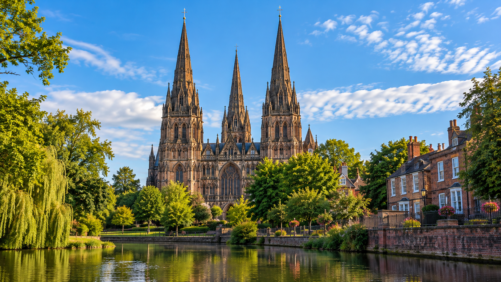 Lichfield Cathedral and Minster Pool representing spray cork insulation services in Lichfield