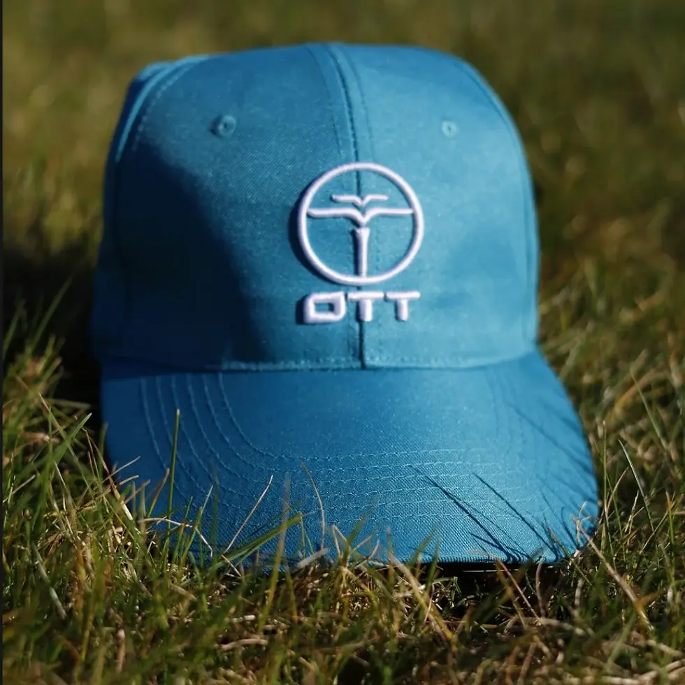 Teal Feather Cap