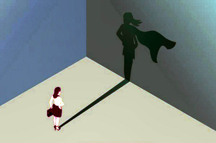 autoestima, sombra de mujer