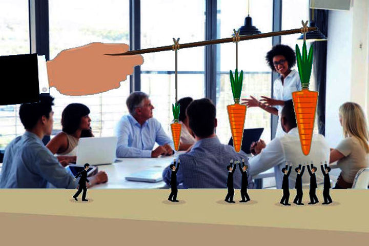 grupo de trabajo, exposición, zanahorias, motivación