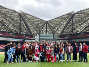 Alumnos de La Salle Nezahualcóyotl visitan el corazón del Estadio Alfredo Harp Helú