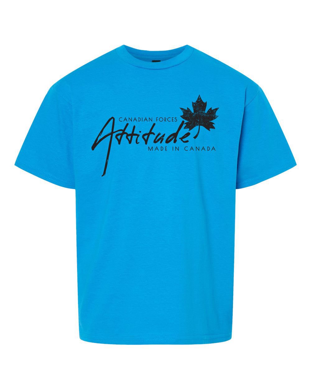 Sapphire - Youth Canadian Forces Attitude Soft T-Shirts - Black