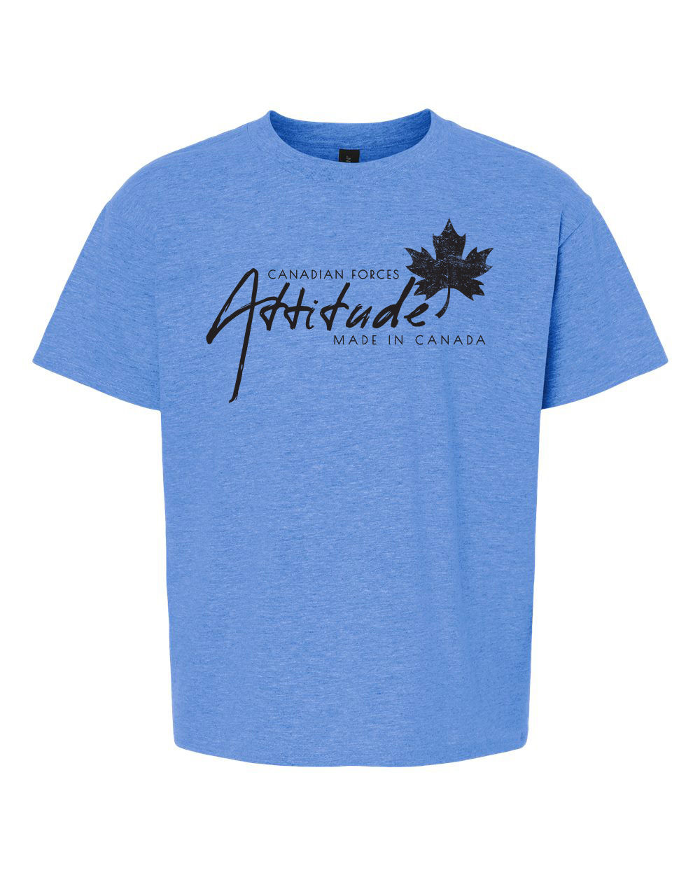 Heather Royal - Youth Canadian Forces Attitude Soft T-Shirts - Black