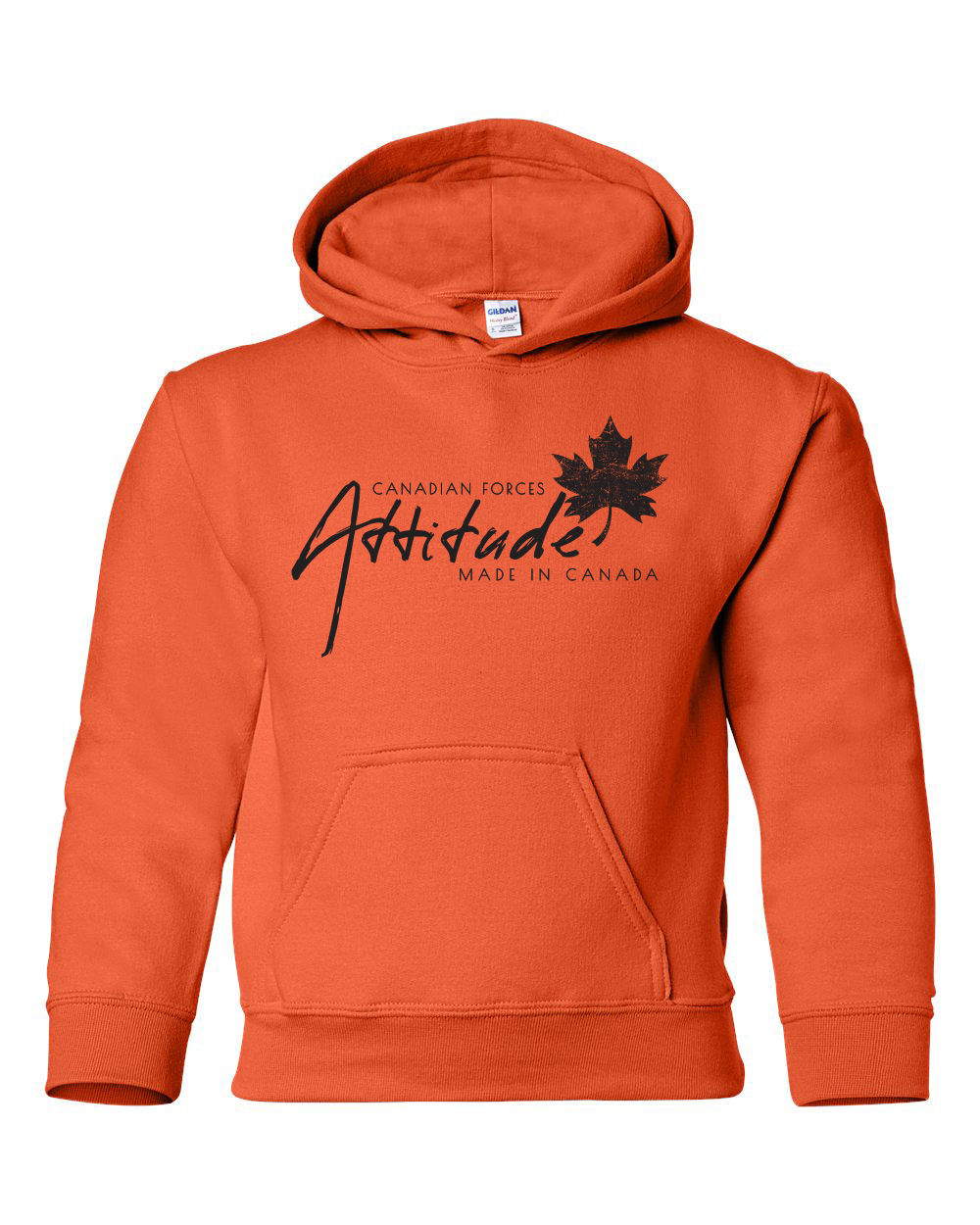 Orange - Youth Canadian Forces Attitude Sweater - Black