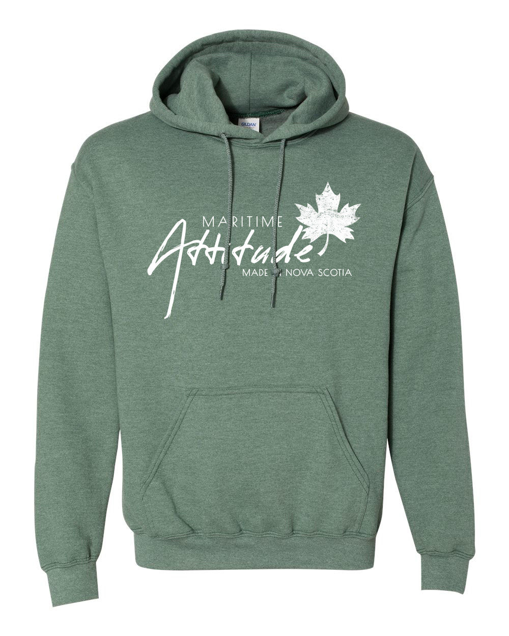 Heather Dark Green - Maritime Attitude Sweater - White
