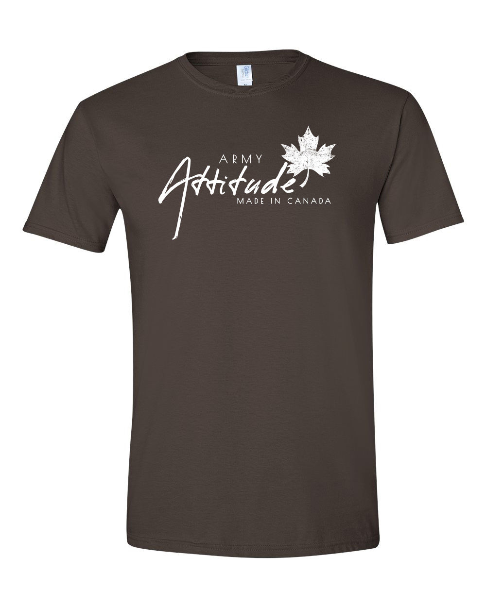 Dark Chocolate - Army Attitude Soft T-Shirts - White