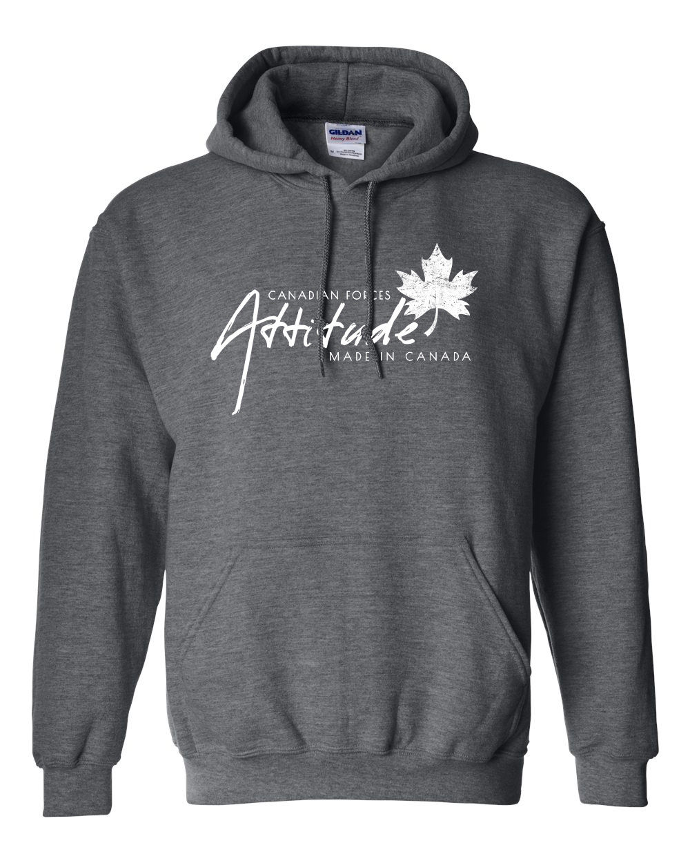 Heather Dark Grey - Canadian Forces Attitude Sweater - White