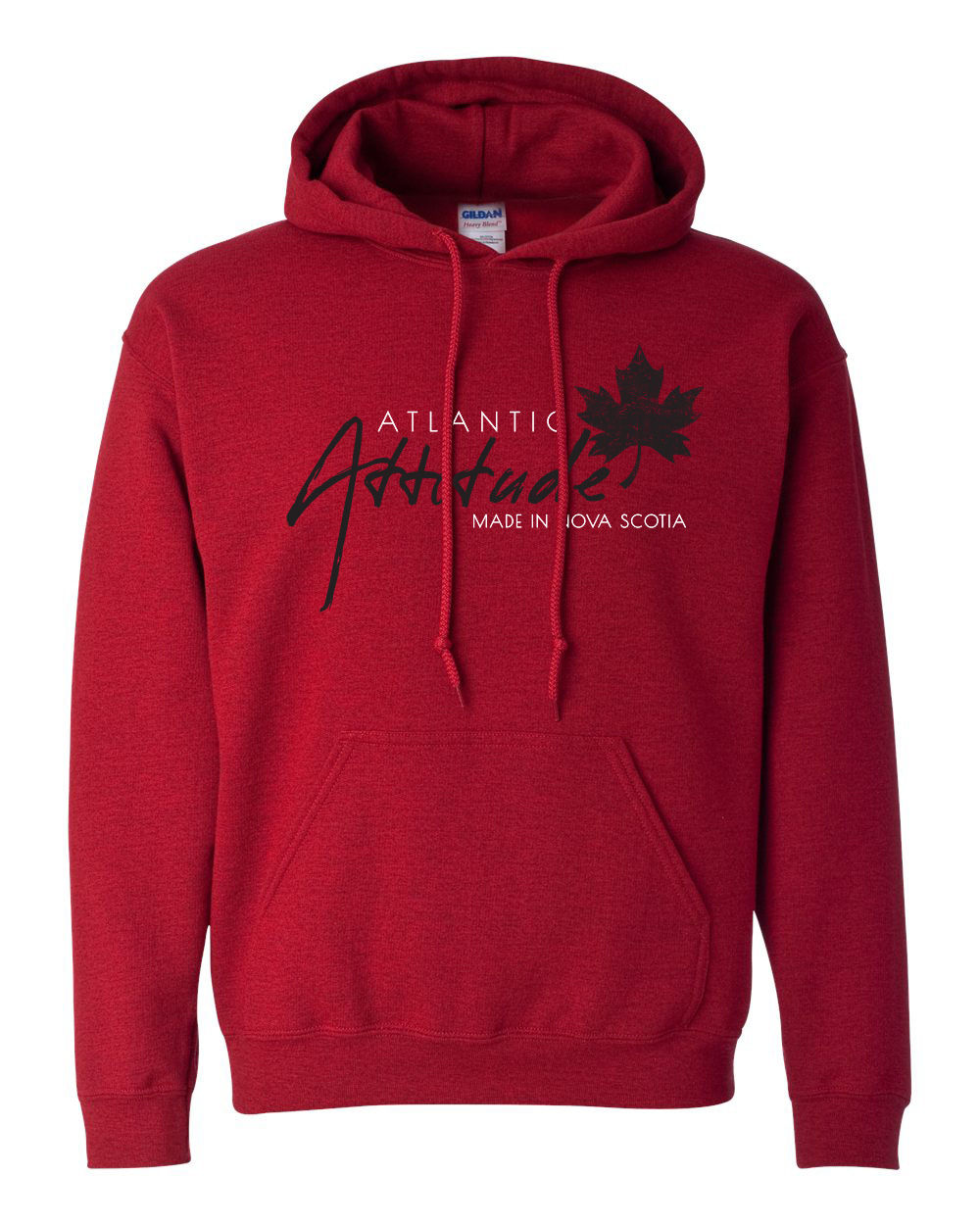 Antique Cherry Red - Atlantic Attitude Sweater - Black and White