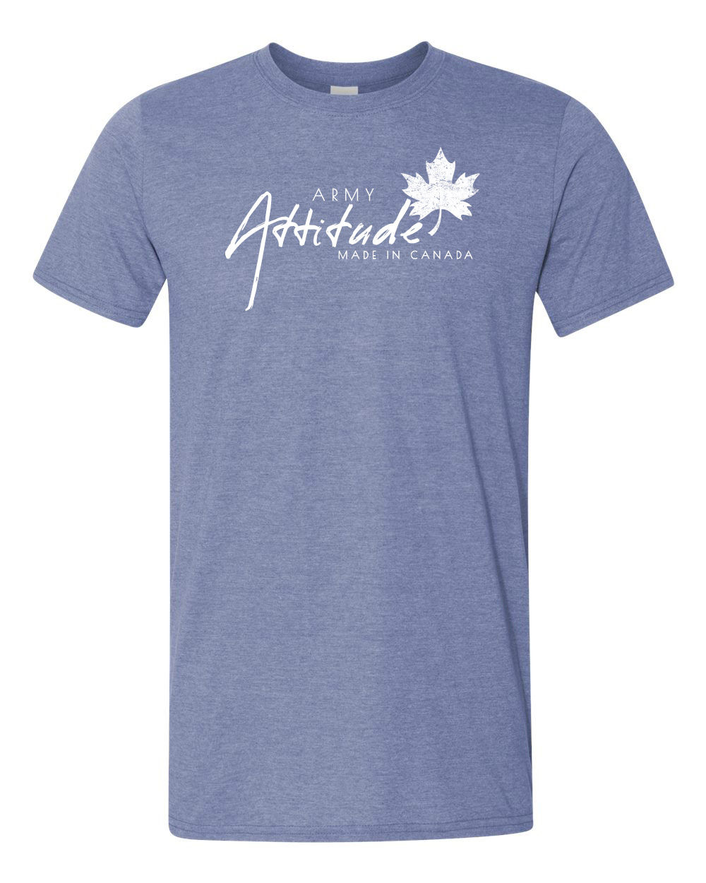 Heather Indigo - Army Attitude Soft T-Shirts - White