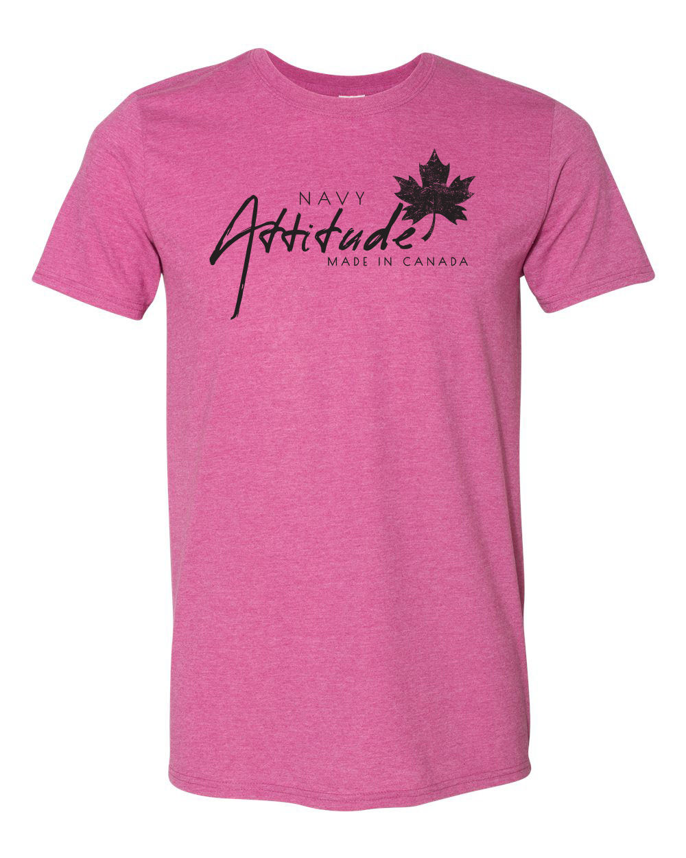 Heather Berry - Navy Attitude Soft T-Shirts - Black