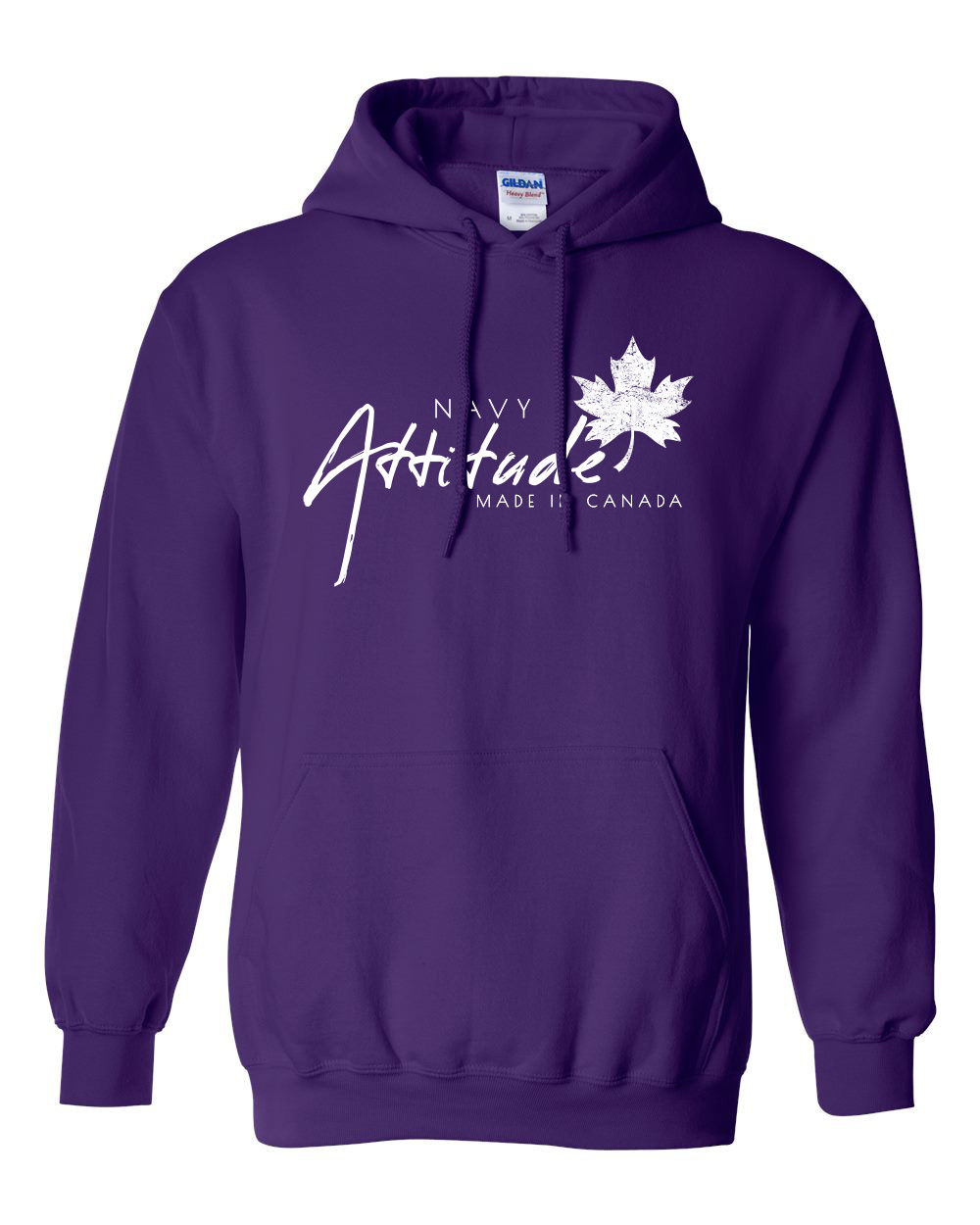 Purple - Navy Attitude Sweater - White
