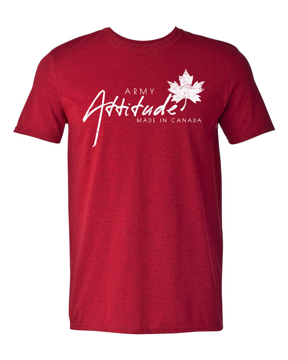 Antique Cherry Red - Army Attitude Soft T-Shirts - White