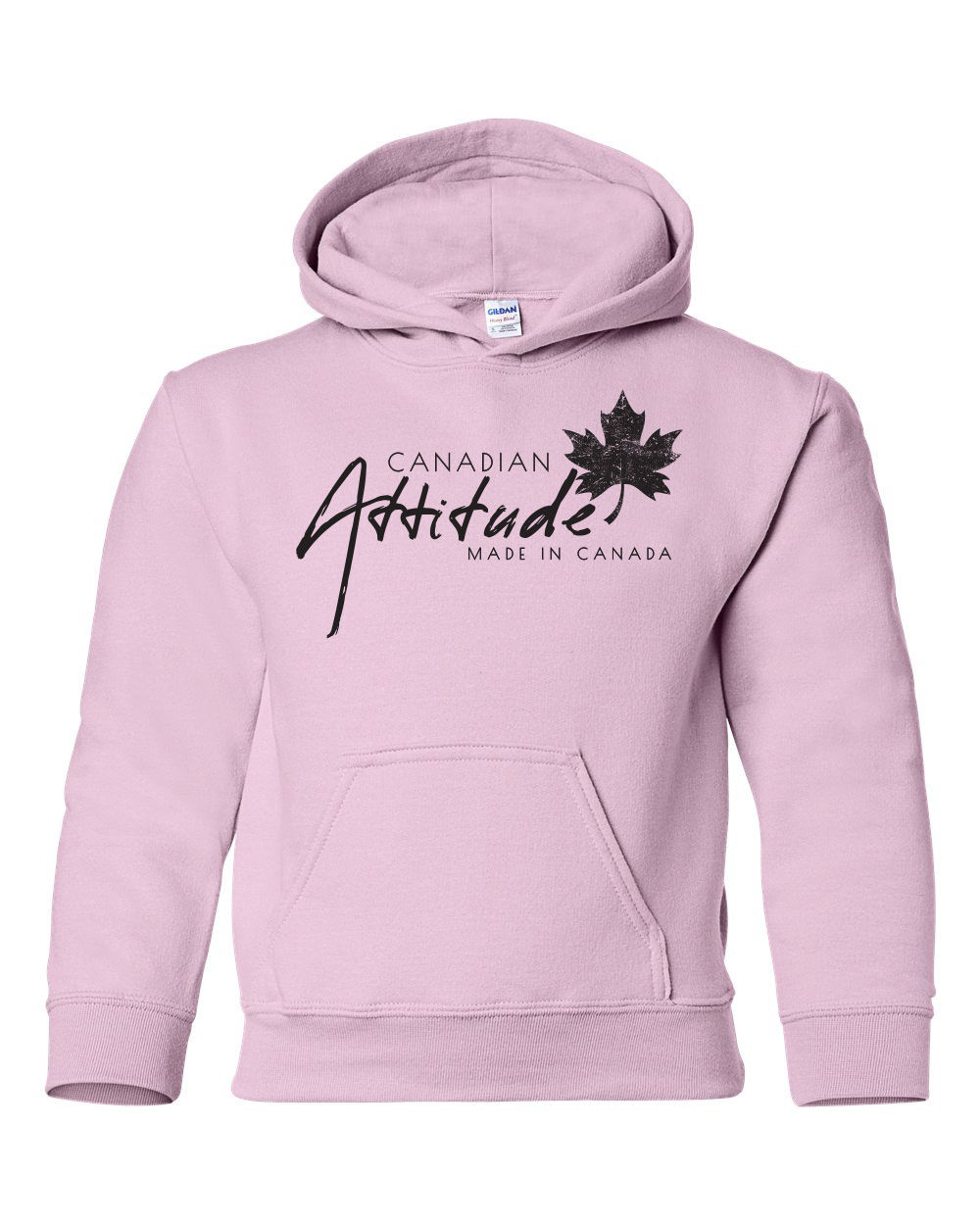 Light Pink - Youth Canadian Attitude Sweater - Black