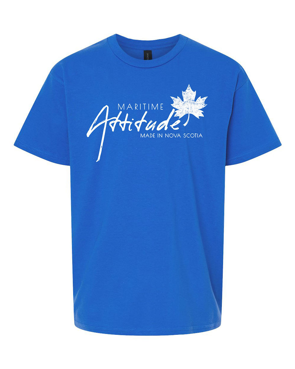Thumbnail: Royal - Youth Maritime Attitude Soft T-Shirts - White