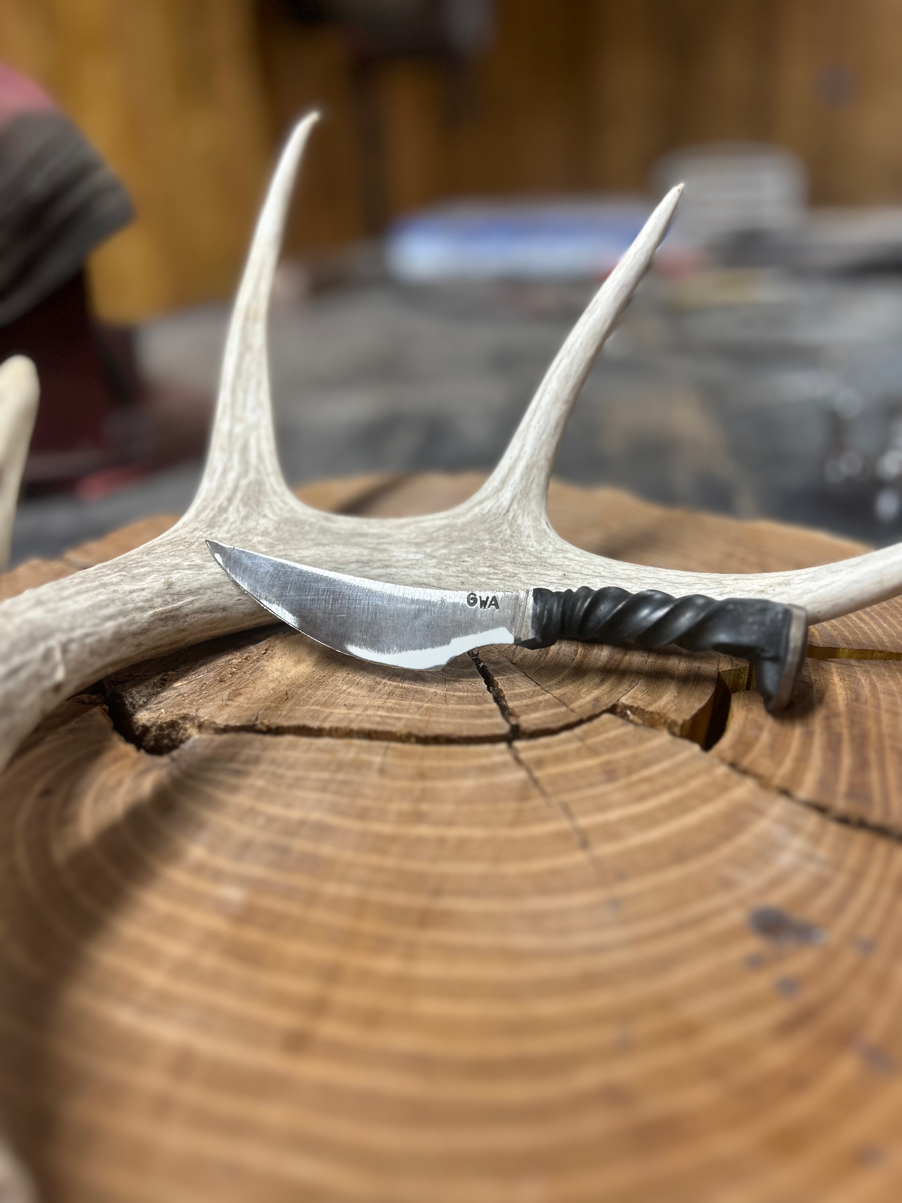 Railroad spike knife