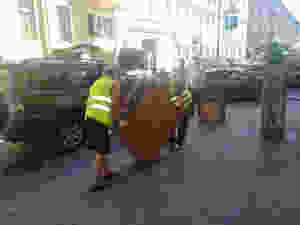 Уносили даже горшки с цветами