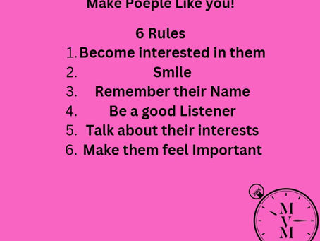 6 Rules to make poeple like you