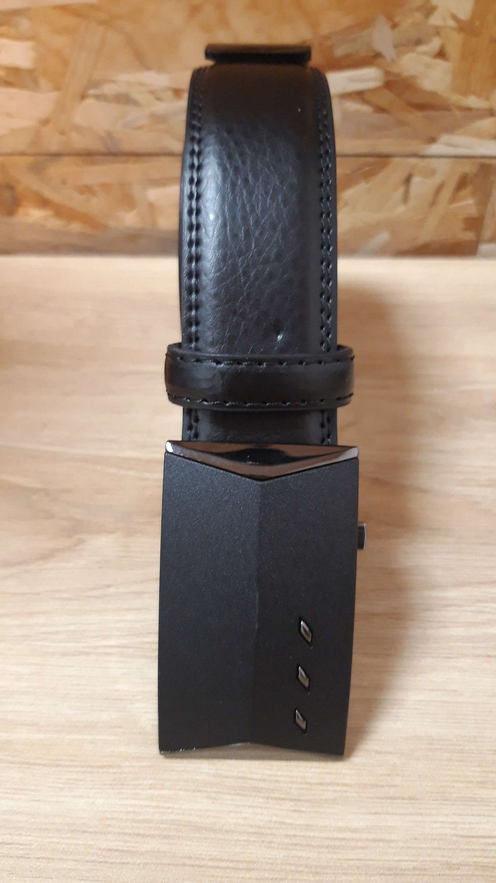 CEINTURE AUTOMATIQUE CUIR NOIR POUR HOMME MASSILIANO SERGIO