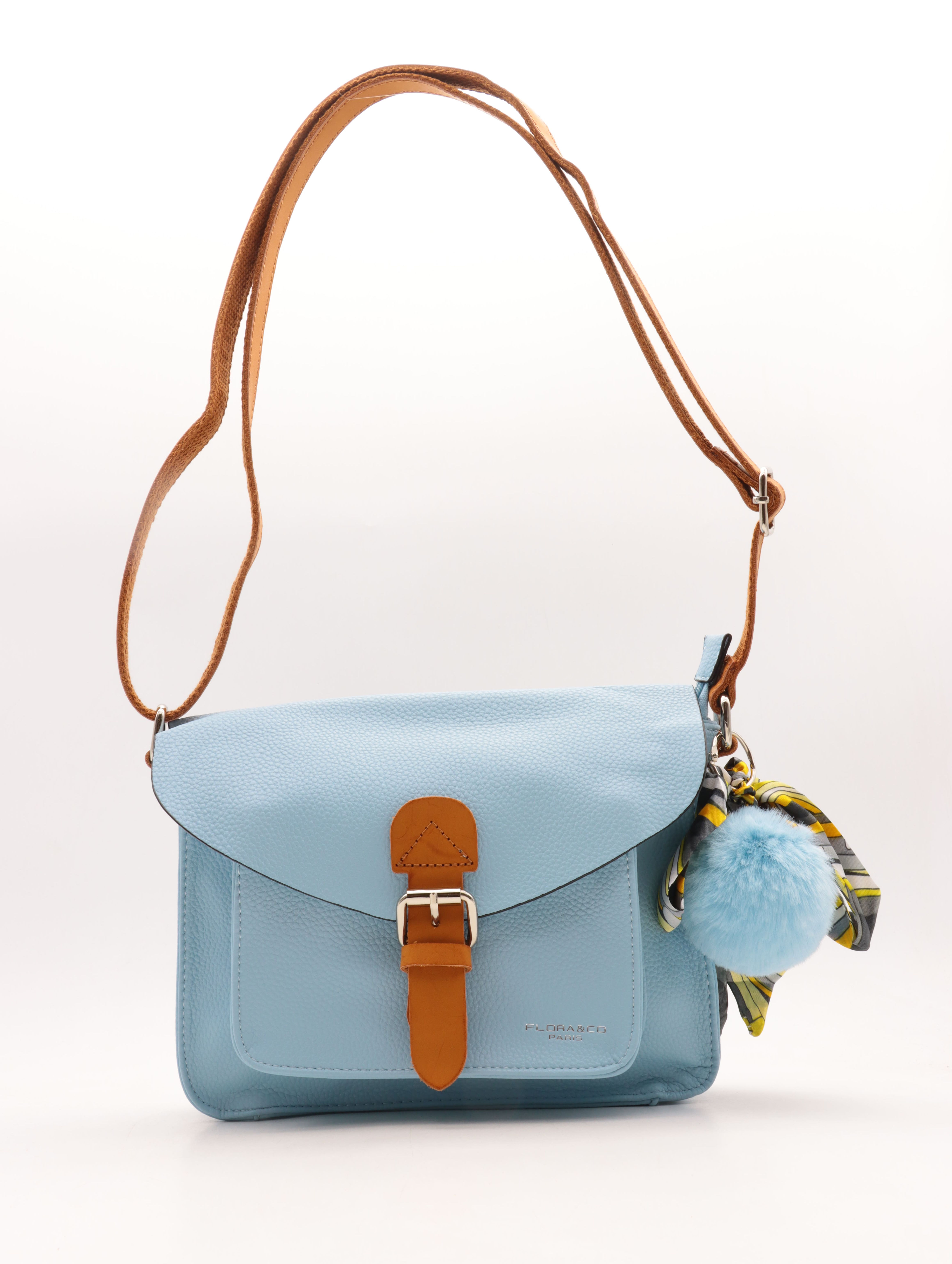 SAC EN BANDOULIERE FLORA&CO H6788 - Couleur BLEU CLAIR