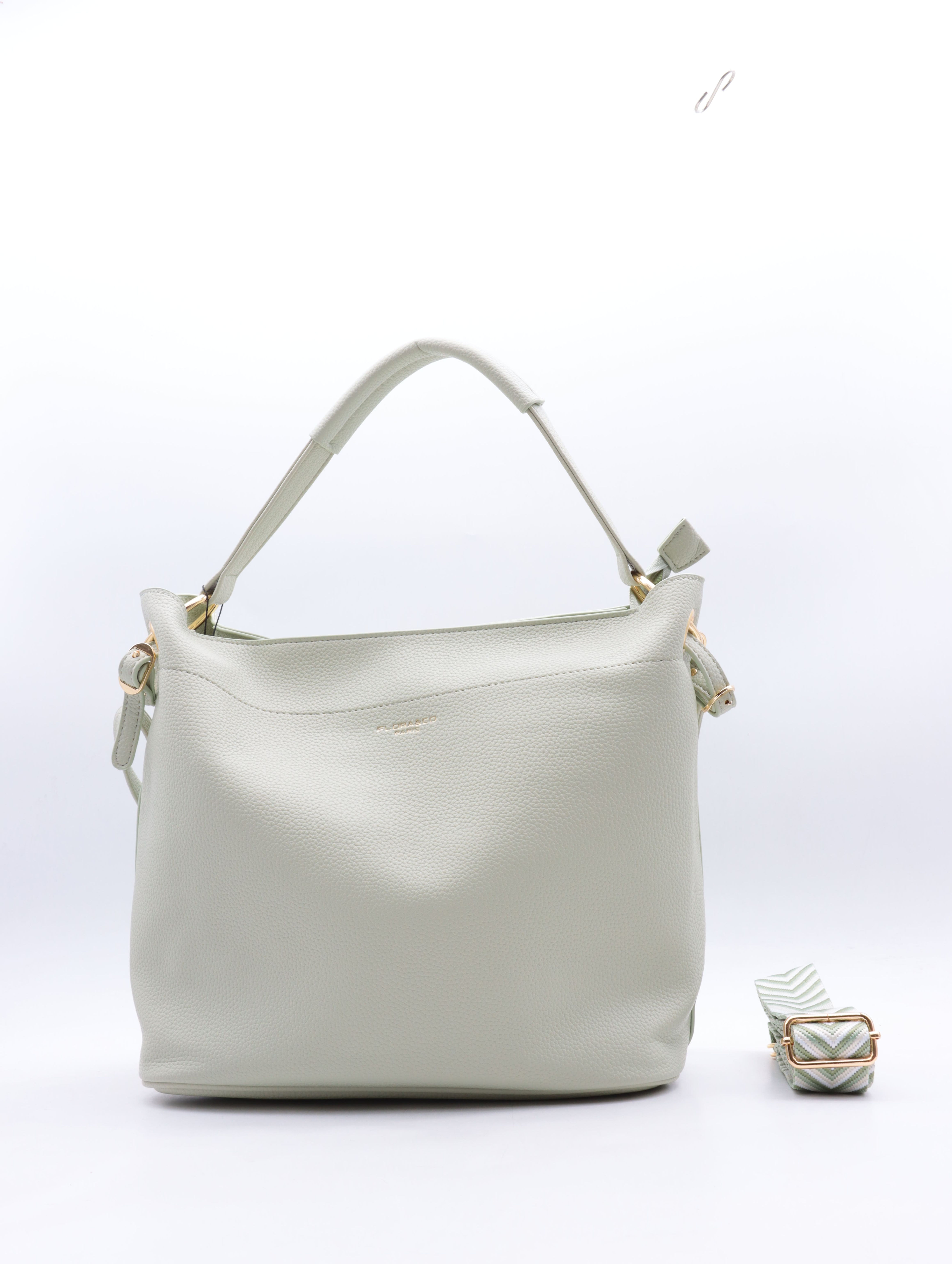 SAC A MAIN 2 EN 1 FLORA&CO H6966 - Couleur VERT MENTHE