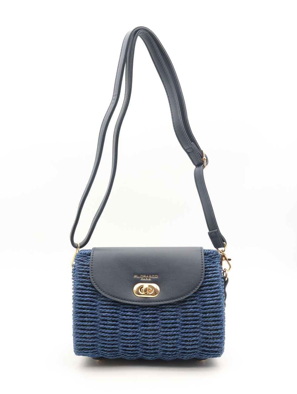 Miniature : SAC PAILLE FLORA&CO C1047 BLEU