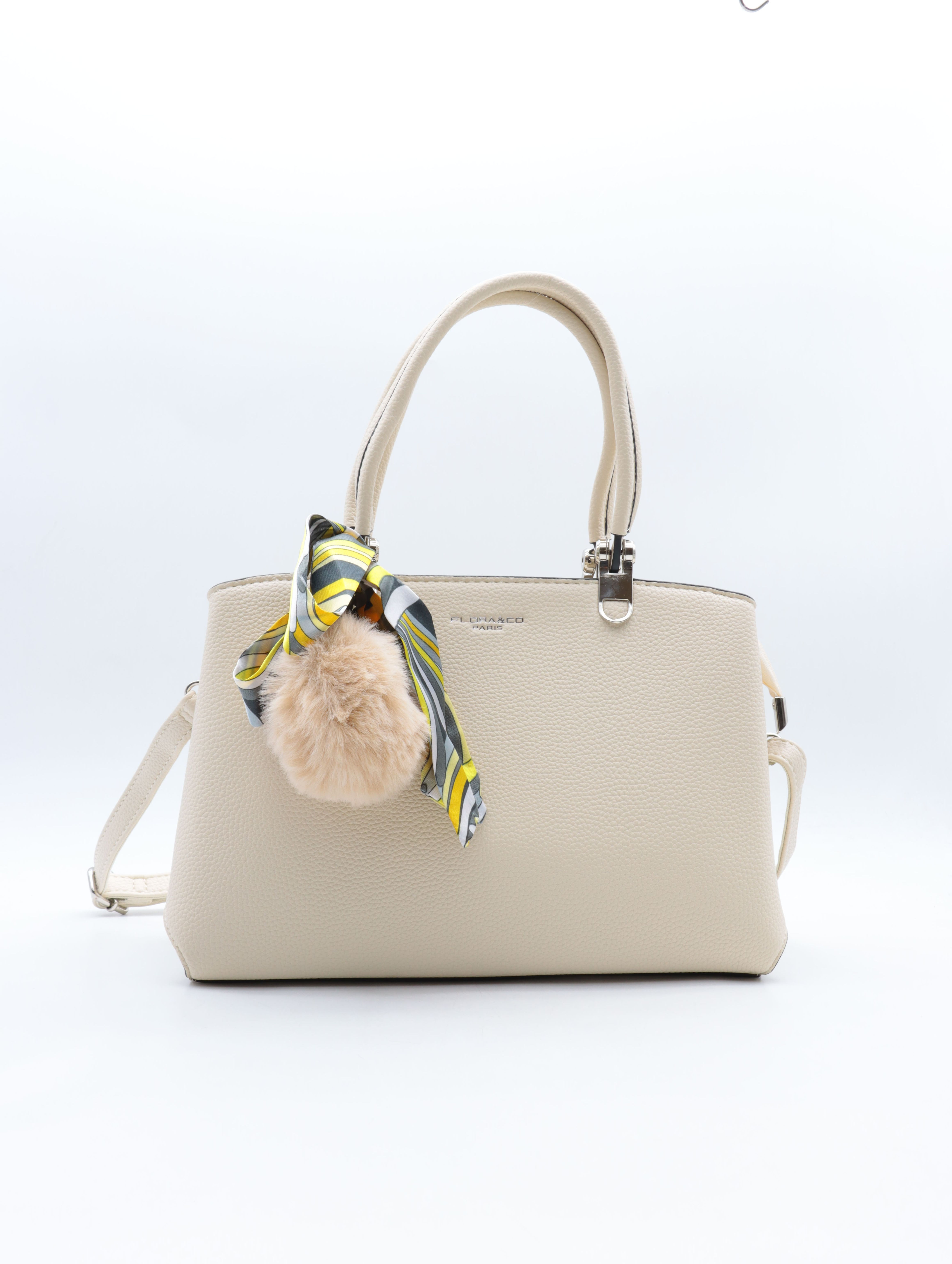 SAC A MAIN FLORA&CO F2517 - Couleur ECRU