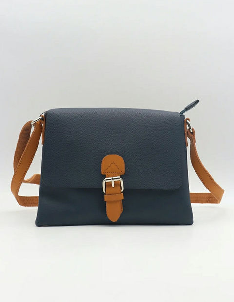 SAC EN BANDOULIERE FLORA&CO F6733 Couleur BLEU MARINE Atoutmark