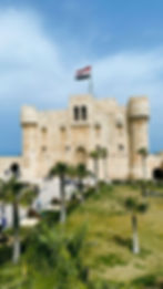 Citadel of Qaitbay, a historic fortress overlooking the Mediterranean Sea in Alexandria, Egypt, showcasing ancient architecture and stunning views.