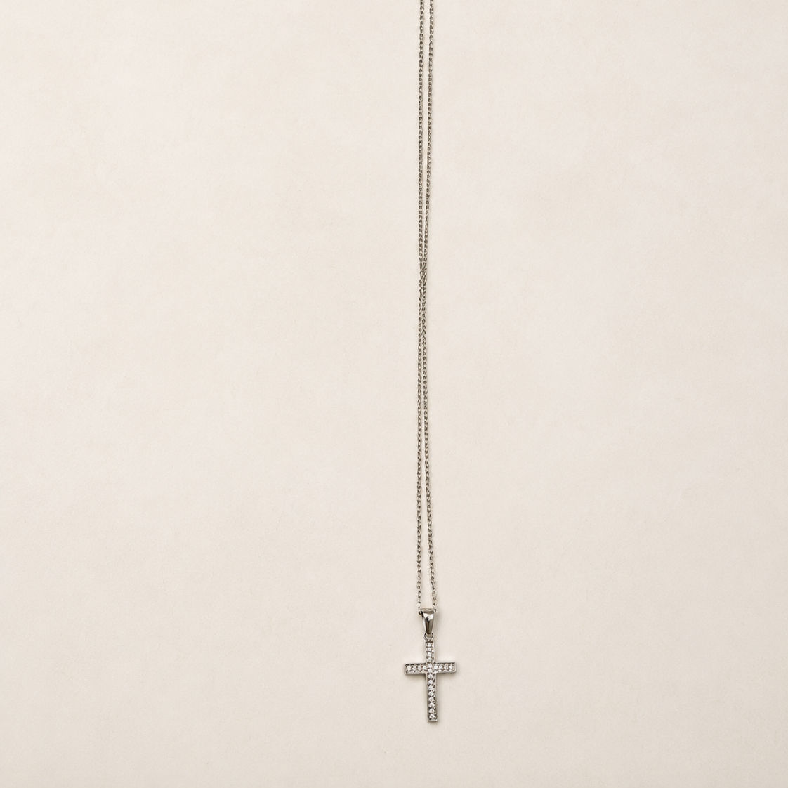 Cubic Zirconia Cross Necklace