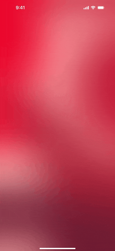 A GIF going through the onboarding process
