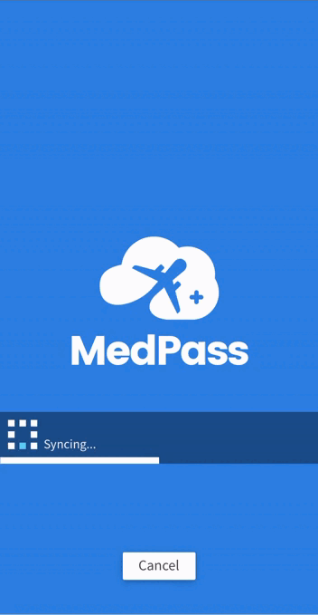 A gif of the user flow of the Medpass concept app