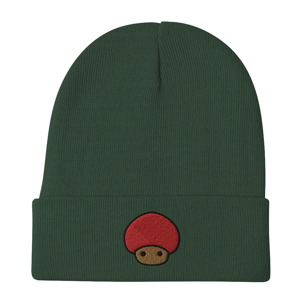 Thumbnail: Mushroom Emblem Embroidered Beanie