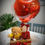 Thumbnail: Valentine Wooden Box with Balloon & large Teddy Bear
